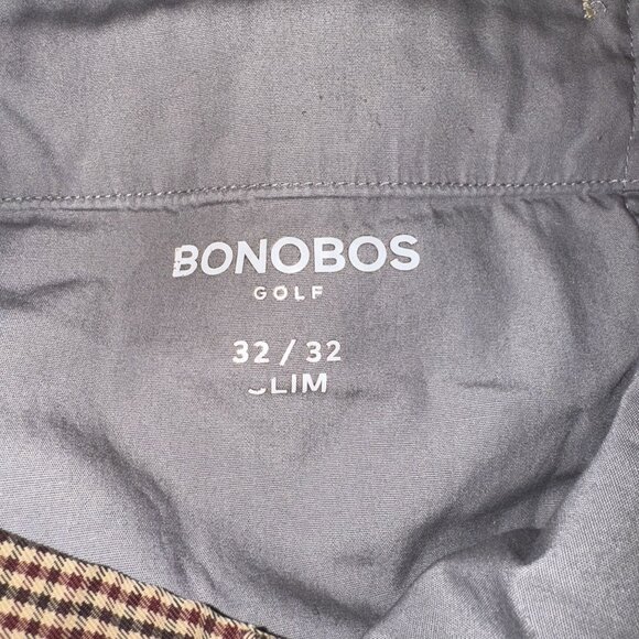 Bonobos Golf Brown Cream Red Print Slim Fit Pants Men's 32/32 - Picture 2 of 7